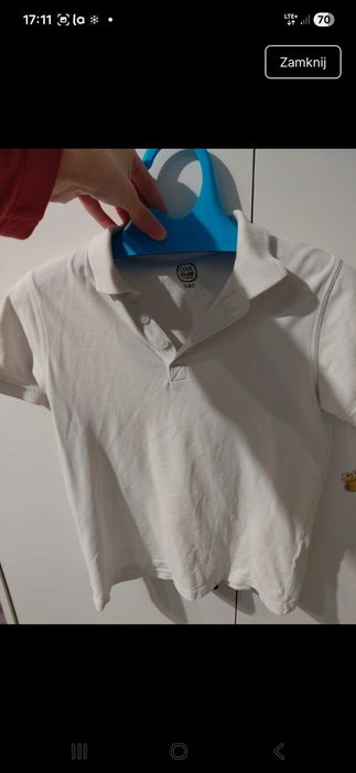 Polo bluzka klasyczna biaĺa 140