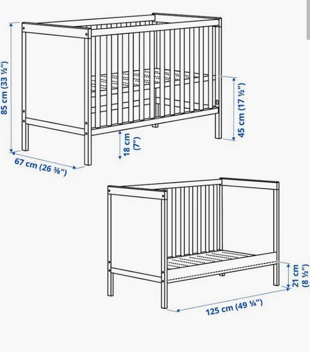 Berço IKEA SUNDVIK, branco