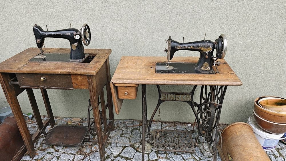 Stare maszyny do szycia Singer i inne