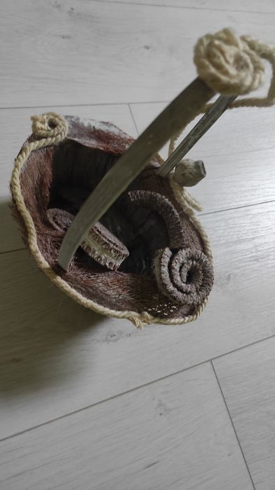 Kosz prezentowe na kwiaty doniczkowe upominkowy