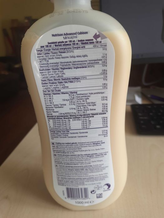Nutrison Advanced Cubison Płyn odżywczy, 1000 ml, termin do spożycia styczeń 2027, 7 ssztuk