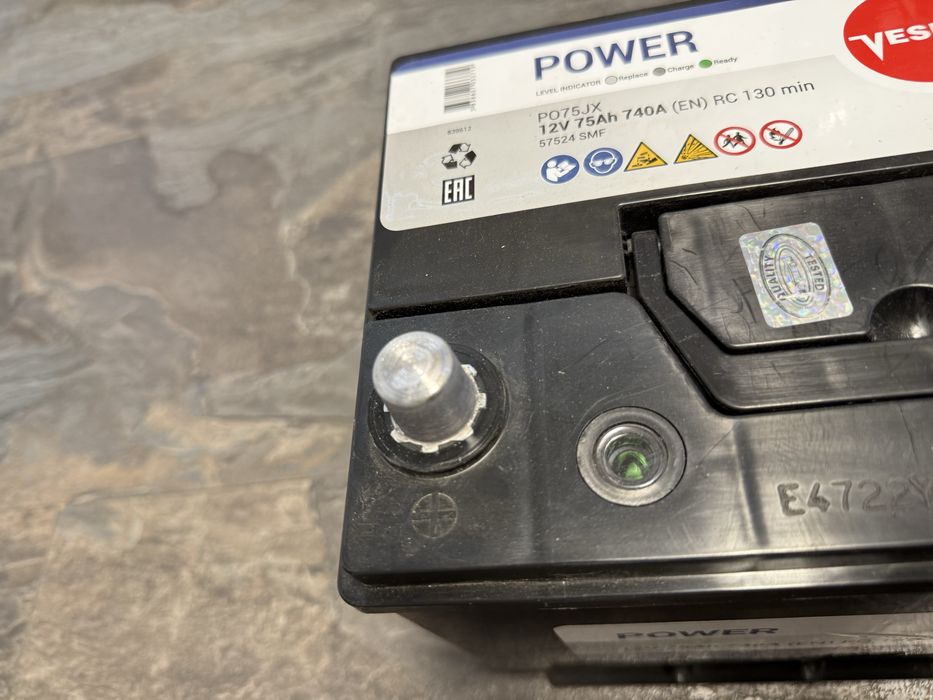 Акумулятор Vesna Power 75Ah 740A новий, помилився з полярністю