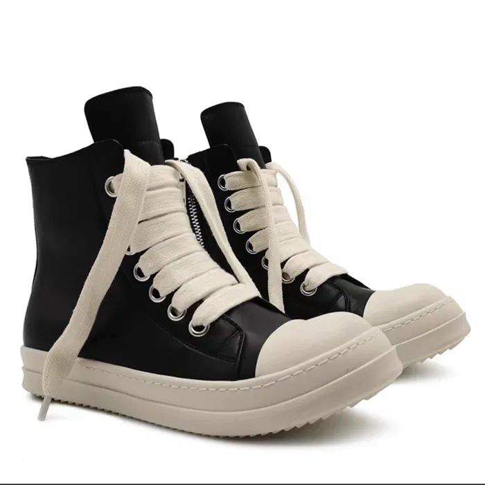 Rickowens sneakers ramons ラモーンズ　40 ラモーンズレザーローカットスニーカー | Rick Owens