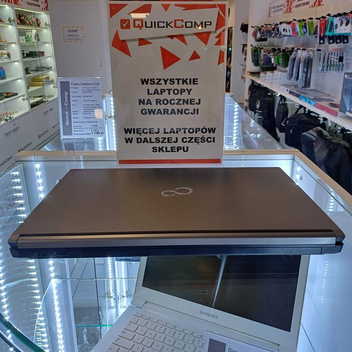 Laptop Fujitsu LifeBook E756 i7-6500U / 16GB DDR4 / 500GB SSD / WIN 11