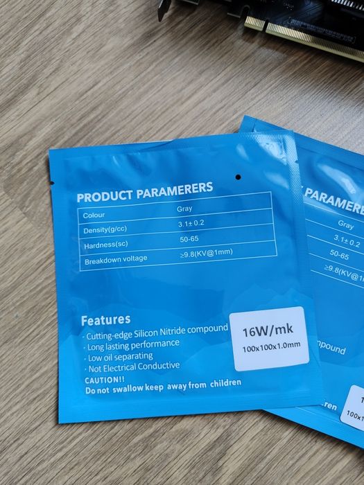 Термопрокладки 16w/mk 0.5mm 1.5mm 1mm 2mm 100x100mm Upsiren Luxianzi
