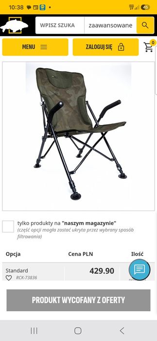 Fotel  wędkarski sonik sk tek