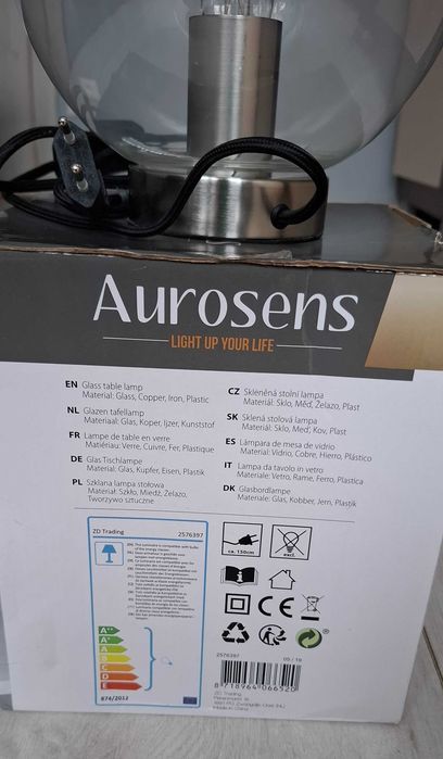 Szklana lampa indriustrialna Aurosens