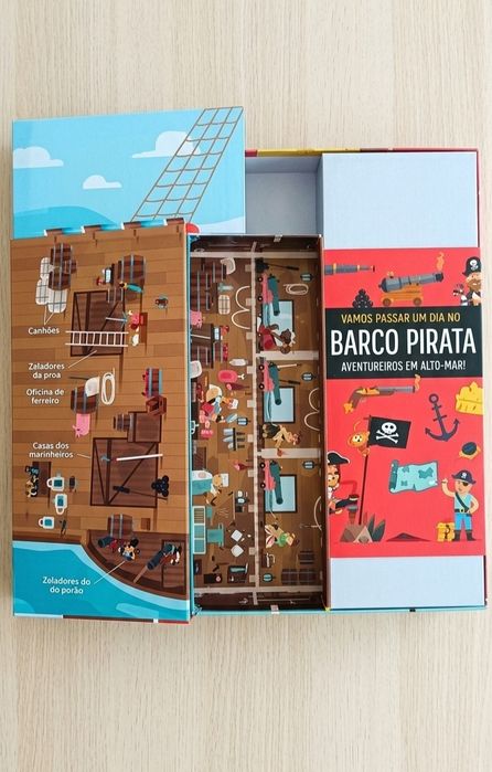 Livro + Jogo 3D Barco Pirata Para Montar (NOVO