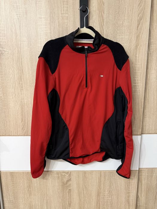 Bluza ASSOS XL czerwono czarna sportowa outdoor logowana trekking