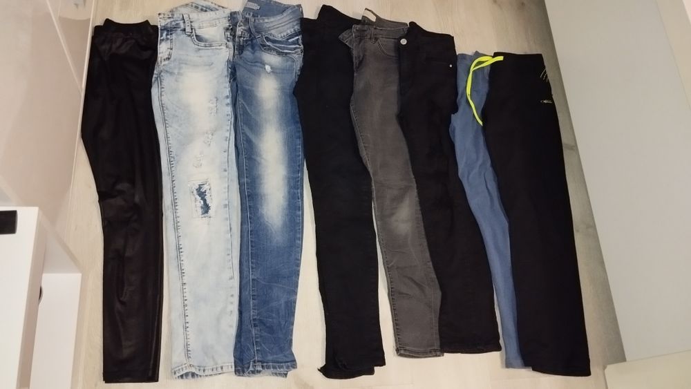 Spodnie jeansy, leginsy
