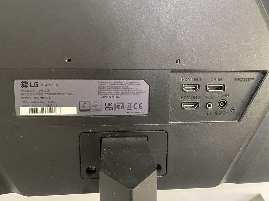 Monitor LG UltraGear 27” 165Hz Gaming – 27GQ50F-B