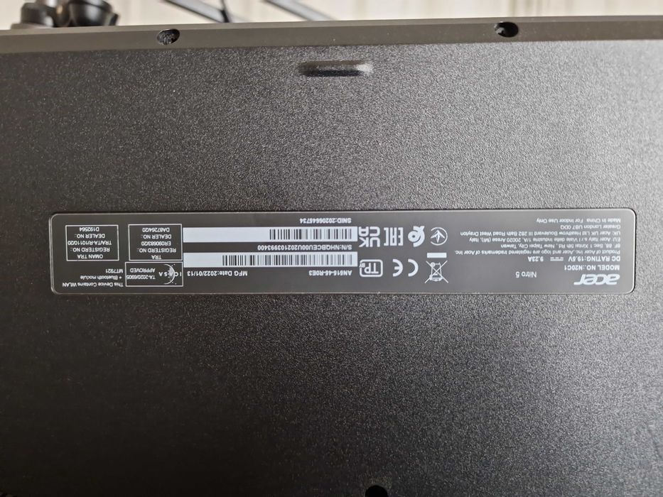 Acer Nitro 5 AN515-45 RTX 3060 GRU , Ryzen 7 5800H