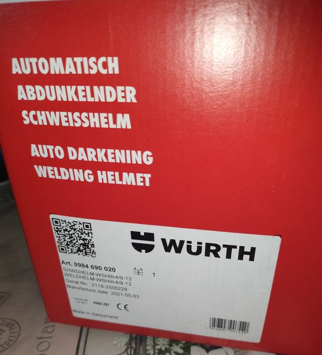 Przyłbica spawalnicza Wurth