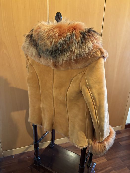 Casaco em carneira tam S laranja