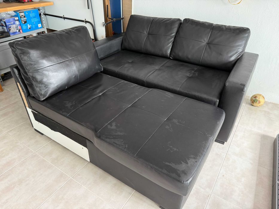 Sofá cama com chaise IKEA