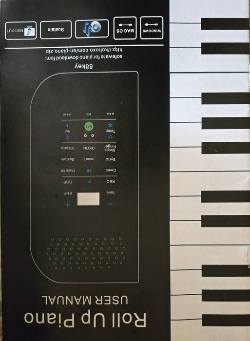 Pianino przenośne(silicone flexible roll up piano)