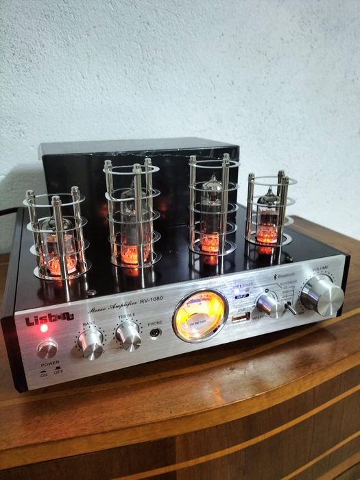 Wzmacniacz lampowy USB/bluetooth 2x40watt RMS prezent okazja jak nowy