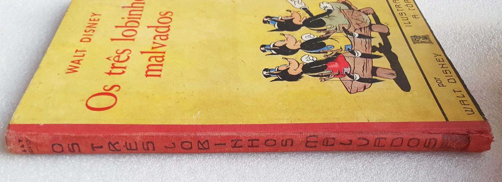 Antigo Álbum "Os 3 Lobinhos Malvados" da Walt Disney ~ Anos 50 ~ RARO