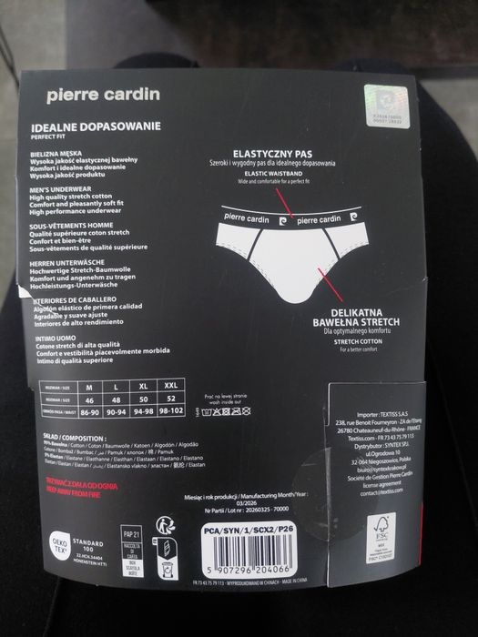 slipy majtki męskoe pierre cardin roz.XL