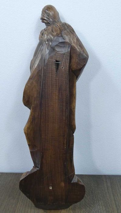 Figura drewno Maryja z Dzieciątkiem JEZUS MADONNA wąż 39 cm
