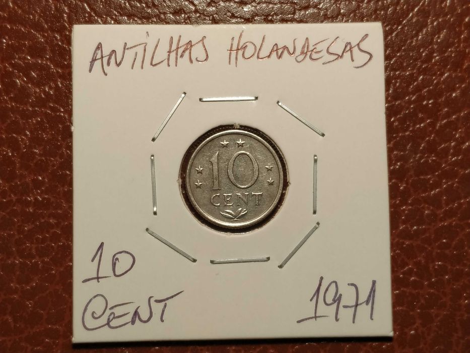 Antilhas Holandesas - moeda de 10 cêntimos de 1971