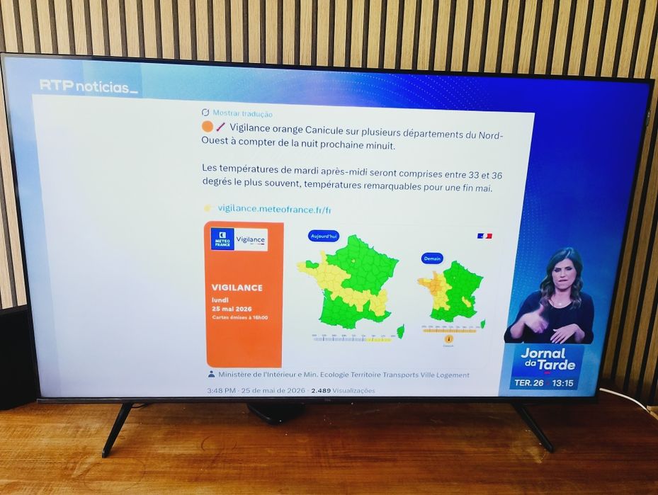 Smart TV TCL QLED 55” P7K  4K — Como Nova
