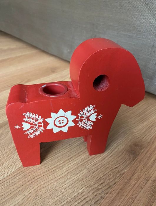 Świecznik szwedzki Dallas koń vintage