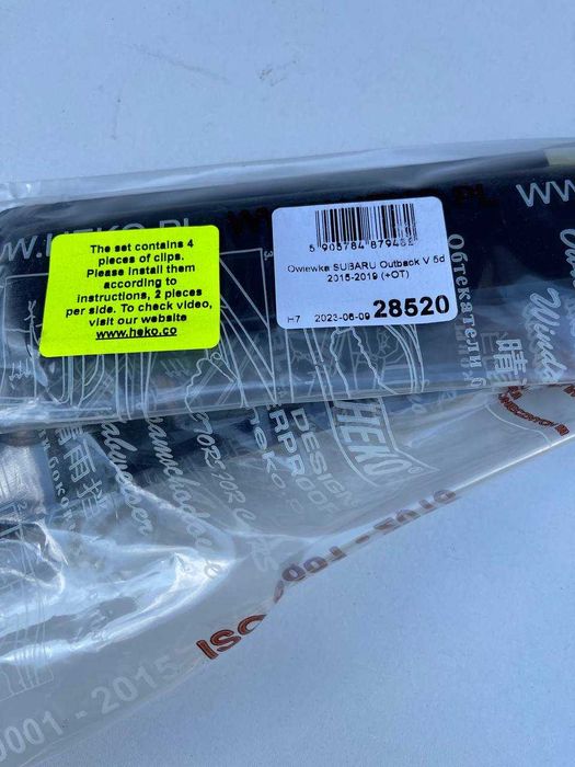 Ветровики Heko для Subaru Outback V 2015+ Вставные Новые Цена за 4 шт