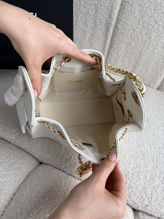Сумка Chanel 25 Mini чорна, біла