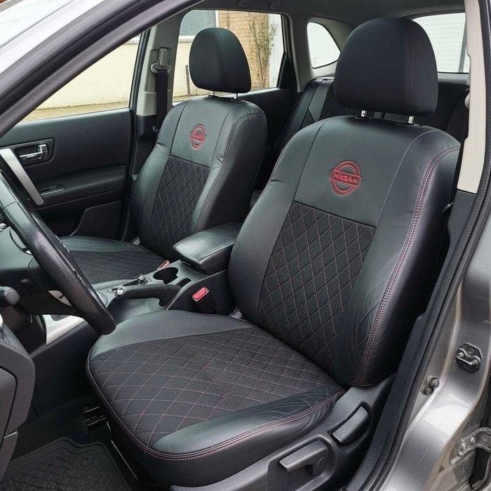 Чохли в салон Nissan Qashqai 2006-2013 / 2013-2019 Екошкіра Модельні EMC-ELEGANT