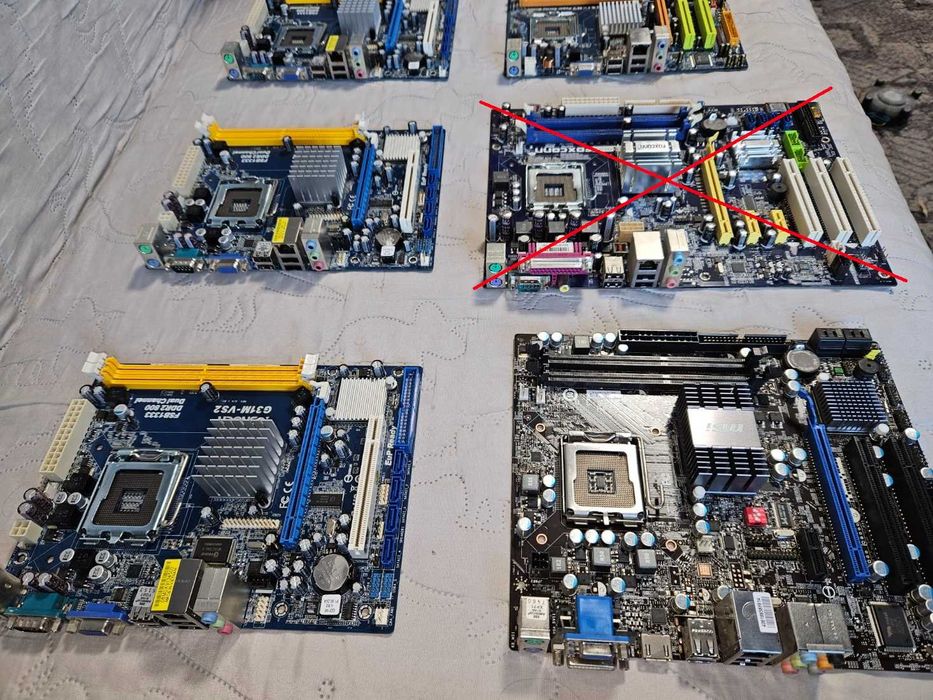 Старі материнські плати MSI, FOXCONN, BIOSTAR, ASROCK