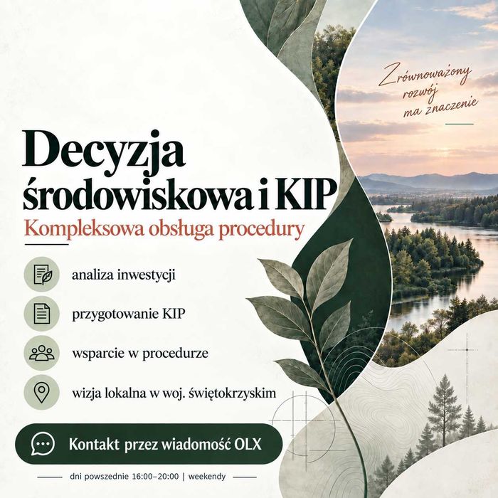 Decyzja środowiskowa i KIP – kompleksowa obsługa