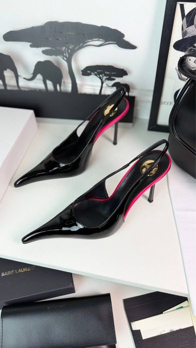 Туфлі  YSL чорний лак