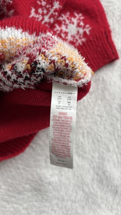 Świąteczny sweter Boże Narodzenie Bałwanek unisex 3/4 years 104.
