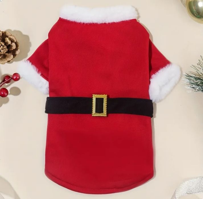 Camisola de pai natal para gato / cao (nova)