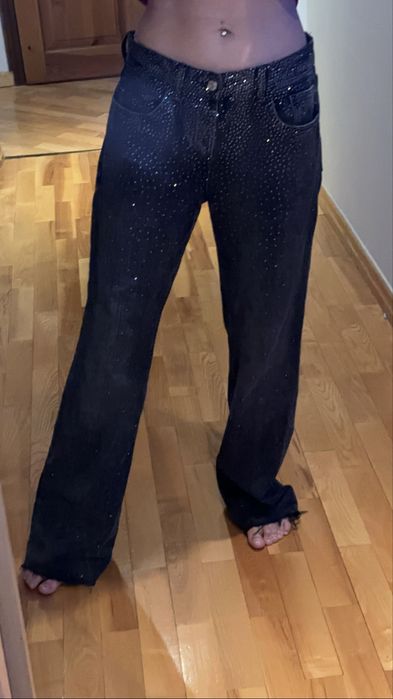 Джинси зі стразами Zara 40 р.