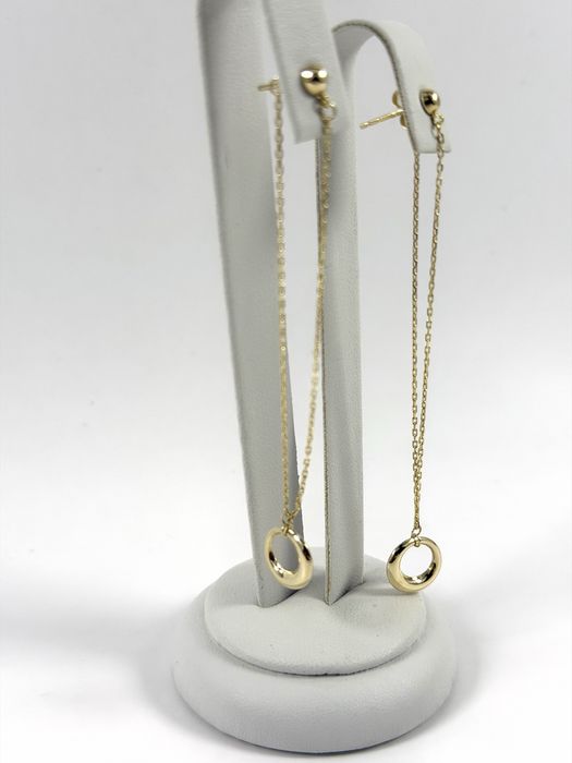 Złote kolczyki 8 cm