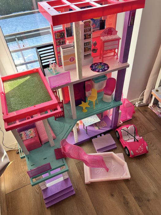 BARBIE duży domek dla DREAMHOUSE DELUXE dom willa z windą, basenem