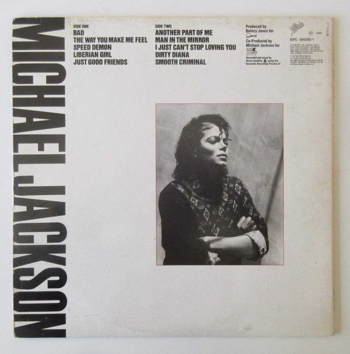 MICHAEL JACKSON - Bad (LP De Edição Portuguesa)