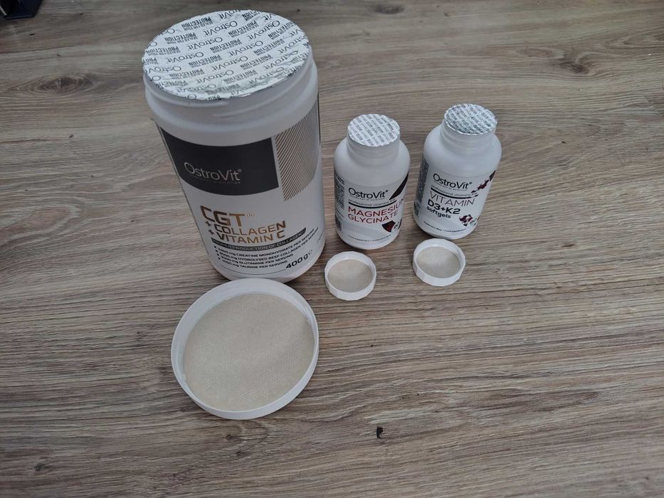 Nowe! Długi termin ważności! OstroVit D3 + K2, OstroVit Diglicynian Magnezu, OstroVit CGT + Kolagen + Witamina C