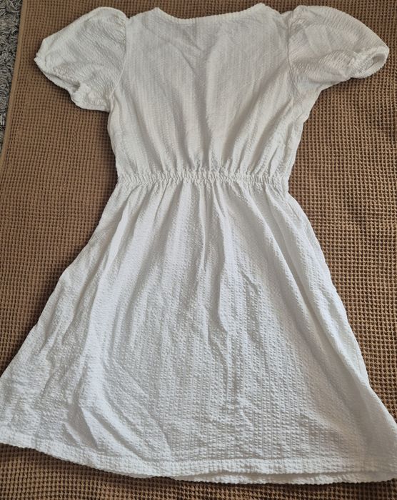 Sukienka bawełniana,biała Zara 140 cm