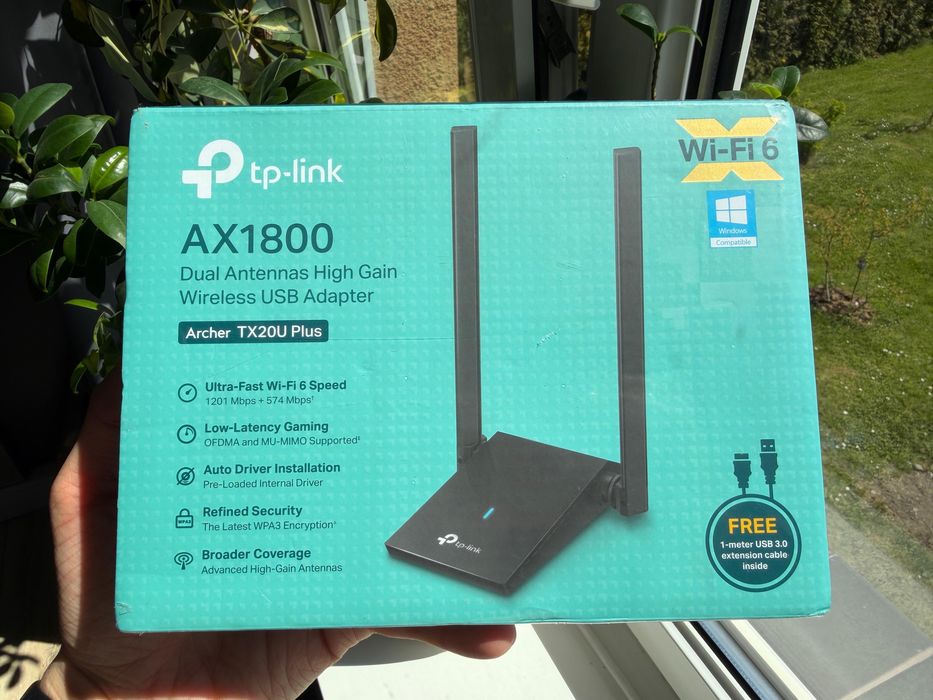 Karta sieciowa TP-Link Archer TX20U Plus AC1800, WiFi 6, WPA3, USB