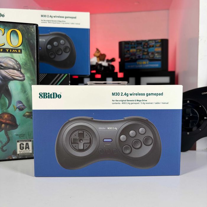 Геймпад Бездротовий 8BitDo Mega Drive Sega 1 2 M30 2.4G 81CA Новий Блютус Контролер сега мега драйв 8 біт дуо асортимент аксесуарів