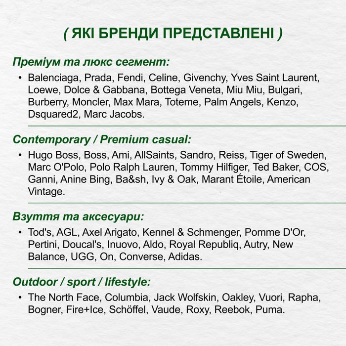 Готовий онлайн-магазин брендового одягу | товар понад 40 000 €