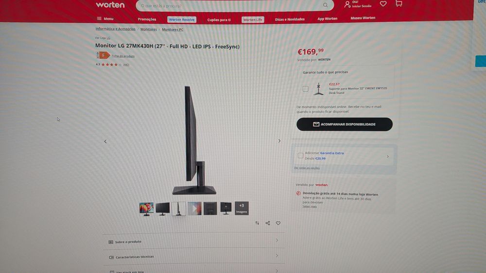 Monitor LG 27 polegadas
