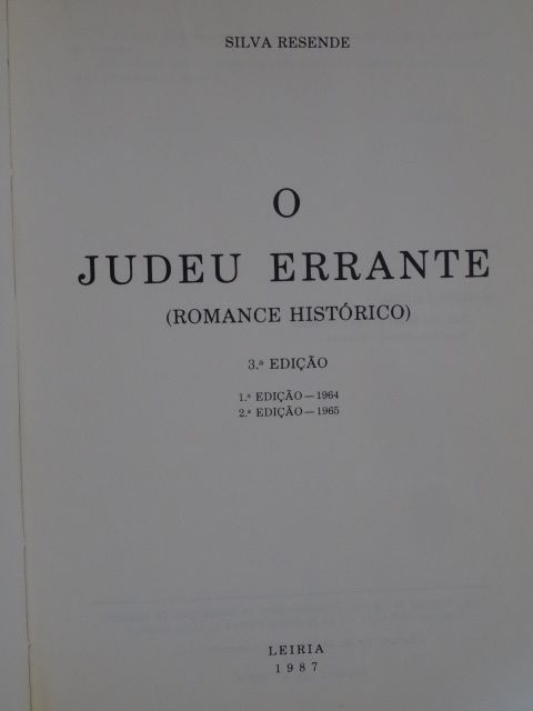O Judeu Errante de Silva Resende