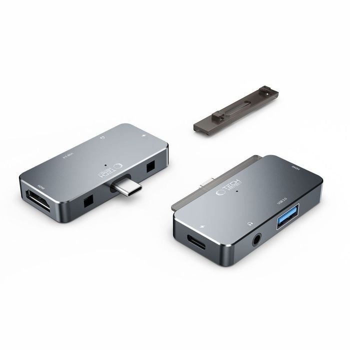 Tech-Protect V6-Hub Adapter 4w1 Szary