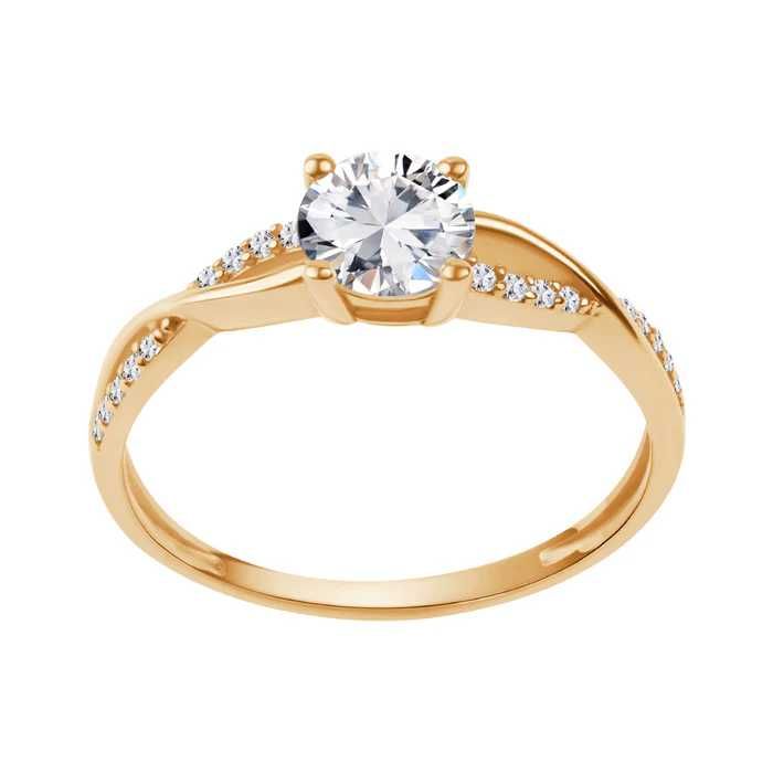 Pierścionek złoty z cyrkoniami PX20827