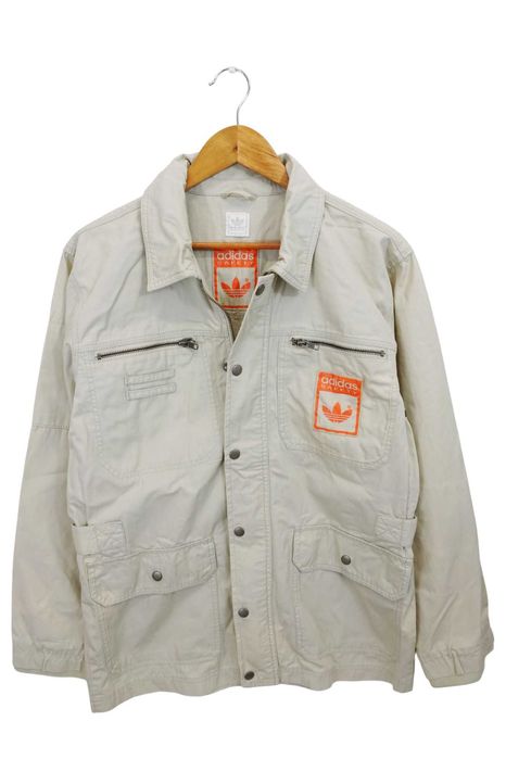Z2 wiosenna kurtka męska Adidas katana jeans beż przejściowa S M