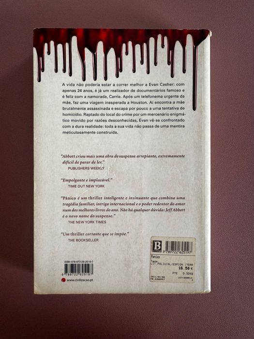 Livro Pânico de Jeff Abbot